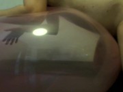 Fucking crystal Pink balloon and cum in it