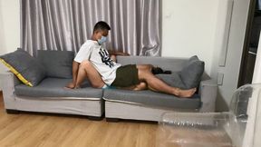 Stomachsitting and chest sitting on a sexygirl cloud belly punching #AS051