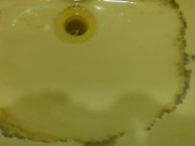 A Man Pees in a Squatter's Sink - Male Piss | Guy's Urine