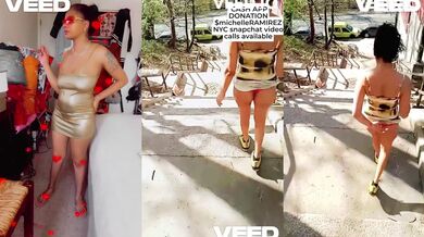 Gold Dress Wife Gets Ravaged During Exhibitionist Walk