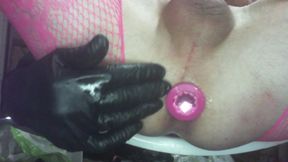 Sissy sammie playing with butt plug