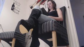 Lucky to be knelt at My boots (AVI)