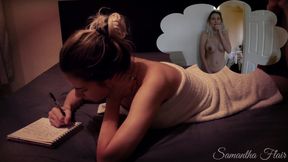 Naughty stepdaughter gets caught by her horny stepdad in a compromising