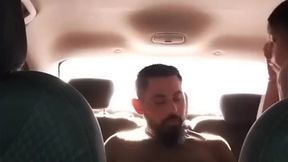 Hot Latina gives deepthroat blowjob in the car
