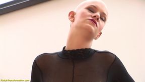 Bald head mannequin in hot bodystockings masturbating