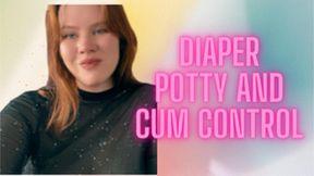 Diaper potty and cum control