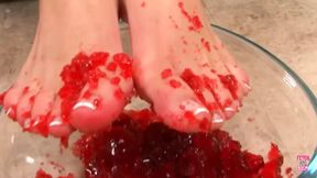 A Lucky Guy Received a Footjob a Handjob and a Blowjob From This Beautiful Babe