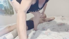 Tempest teases Mister with blowjob