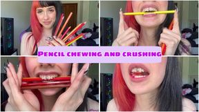 Pencil chewing and crushing!!!