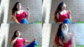 Petite Asian Smoking and Coughing On the Balcony volume 13 Non Nude ****MP4****