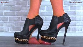 Goddess Amber - Smushing Your Cock & Balls Under My Monster Stiletto Boots - 187 Bug Cam - Trample Trampling CBT Ballbusting Crush Crushing Heels Heel Shoe Foot Feet Fetish