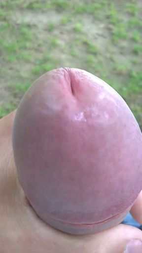 slow cum in garden
