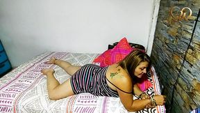 Surprising my stepmother in pajamas and proceed to touch and fuck her