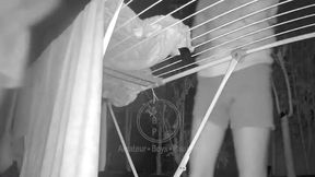 Clean Laundry, Dirty Thoughts - Two Bicurious Flatmates, Jules and Simon, Get Naughty While Hanging Out the Laundry