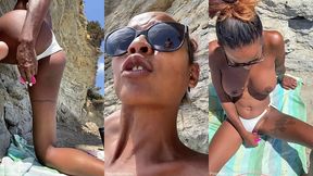 sextapes defi je pars a la plage , me gode la chatte et un inconnu vient ...