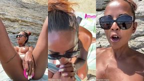 sextapes defi je pars a la plage , me gode la chatte et un inconnu vient ...