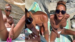 sextapes defi je pars a la plage , me gode la chatte et un inconnu vient ...