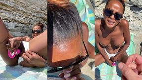 sextapes defi je pars a la plage , me gode la chatte et un inconnu vient ...