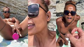 sextapes defi je pars a la plage , me gode la chatte et un inconnu vient ...