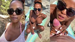 sextapes defi je pars a la plage , me gode la chatte et un inconnu vient ...