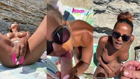 sextapes defi je pars a la plage , me gode la chatte et un inconnu vient ...