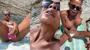 sextapes defi je pars a la plage , me gode la chatte et un inconnu vient ...