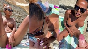 sextapes defi je pars a la plage , me gode la chatte et un inconnu vient ...