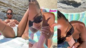 sextapes defi je pars a la plage , me gode la chatte et un inconnu vient ...