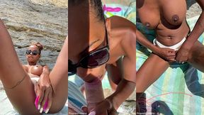 sextapes defi je pars a la plage , me gode la chatte et un inconnu vient ...