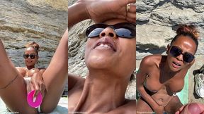 sextapes defi je pars a la plage , me gode la chatte et un inconnu vient ...