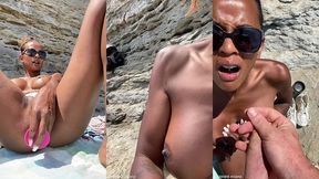 sextapes defi je pars a la plage , me gode la chatte et un inconnu vient ...