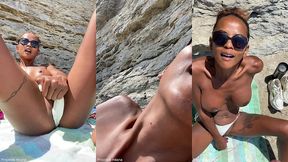 sextapes defi je pars a la plage , me gode la chatte et un inconnu vient ...