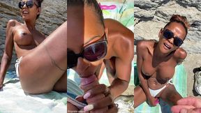 sextapes defi je pars a la plage , me gode la chatte et un inconnu vient ...