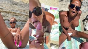 sextapes defi je pars a la plage , me gode la chatte et un inconnu vient ...