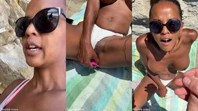 sextapes defi je pars a la plage , me gode la chatte et un inconnu vient ...