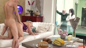 Matureclub - Stepmother-in-law Hanka Cant Pass On A Huge Tool Of Her Stepson-in-law