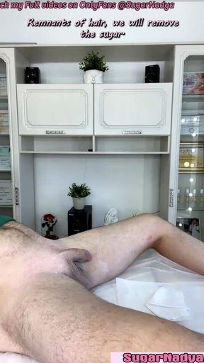 SugarNadya depilatories hair on big horny cock