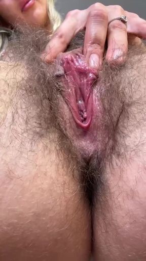 Curious girlfriend shows off her pink pearl