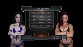 sarah brooke vs vanessa vega female wrestling