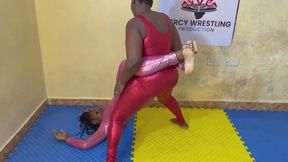 Nish vs Nelly in a competitive submission wrestling match