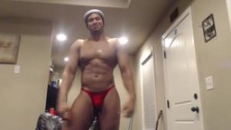 Ebony American Model Shows Off His Body