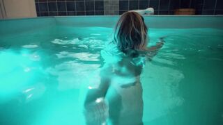 playing in the pool with my transparent toy-LuxuryMur