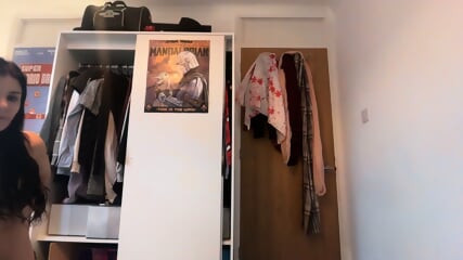 Baking my cum into muffins and smearing them on her face while her mother fingers her own slit