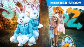 Horny friend snatches nailed by easter bunny