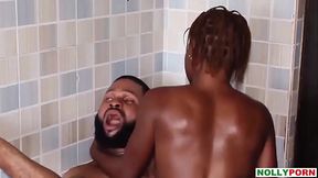 Nairobi babe gets nailed hard by big black cock in steamy Nollywood scene