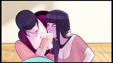 SexNote - ALL SEX scenes [ TABOO HENTAI game PornPlay ] Ep.18 so much cum in her mouth that it's overflowing on my girlfriend ass !