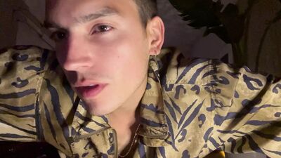 Latino guy pulls his cock thinking about his brother-in-law and cums on webcam