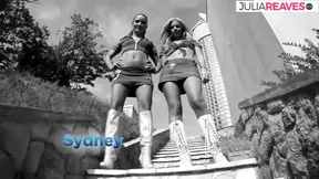 Hot girls eat cum after getting a hard fuck in hot threesome