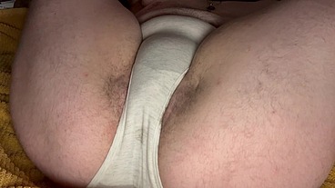 FTM Masturbation White Underwear Wet Pussy
