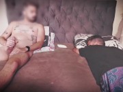 Jerk Off Beside my Step Brother While he Dont See - While Our Mom Step Mom is Away